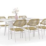 Aluminum-frame dining set – no rust, perfect for coastal areas (stands up to salt air!).