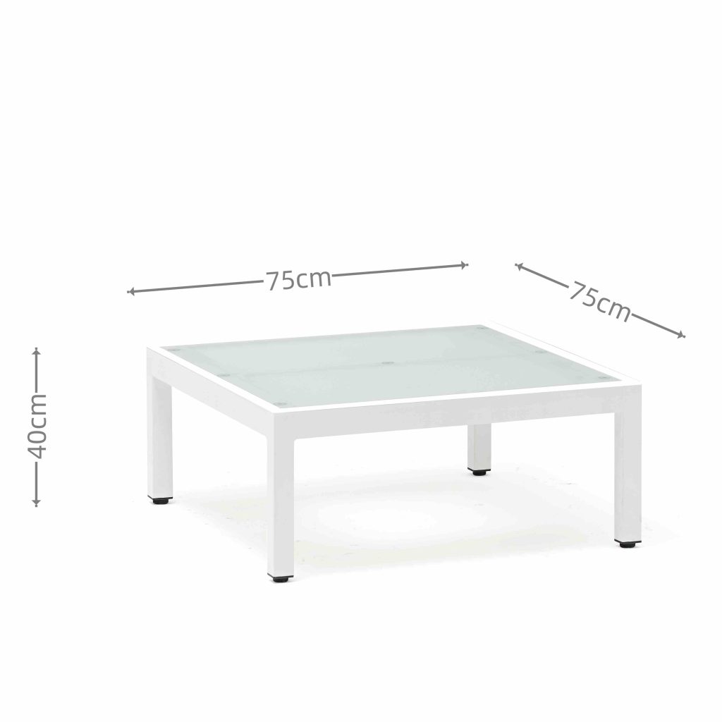 All – Aluminum Frame Modular Outdoor Sofa Set with Polywood – top Coffee Table