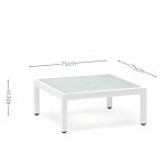 All – Aluminum Frame Modular Outdoor Sofa Set with Polywood – top Coffee Table