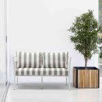 High – end All – Aluminum Outdoor Seating Set: Woven Backrest & Glass Table Included