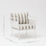 High – end All – Aluminum Outdoor Seating Set: Woven Backrest & Glass Table Included