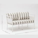 High – end All – Aluminum Outdoor Seating Set: Woven Backrest & Glass Table Included
