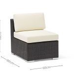 All – Aluminum Frame Outdoor Sofa: PE Rattan Weave + Plush Cushions