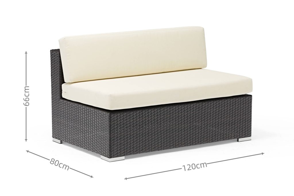 All – Aluminum Frame Outdoor Sofa: PE Rattan Weave + Plush Cushions