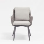 Aluminum frame set with Polywood table – sturdy, sleek for outdoor enjoyment.