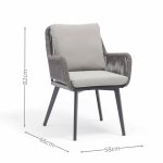 Aluminum frame set with Polywood table – sturdy, sleek for outdoor enjoyment.