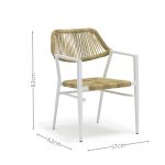 Patio dining: Aluminum frame – weatherproof, perfect for hosting neighbors for outdoor meals.