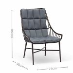 All – Aluminum Frame Sofa: Cushioned Comfort for Patio & Garden