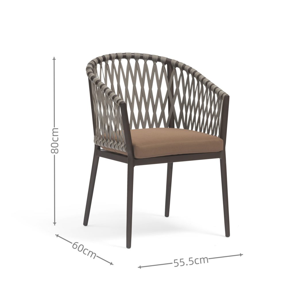 Patio-ready dining set: Aluminum frame, Polywood top – durable, modern flair.