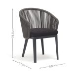 Patio dining set: Strong aluminum frame (no rust like iron!) – sturdy, chic for daily use.