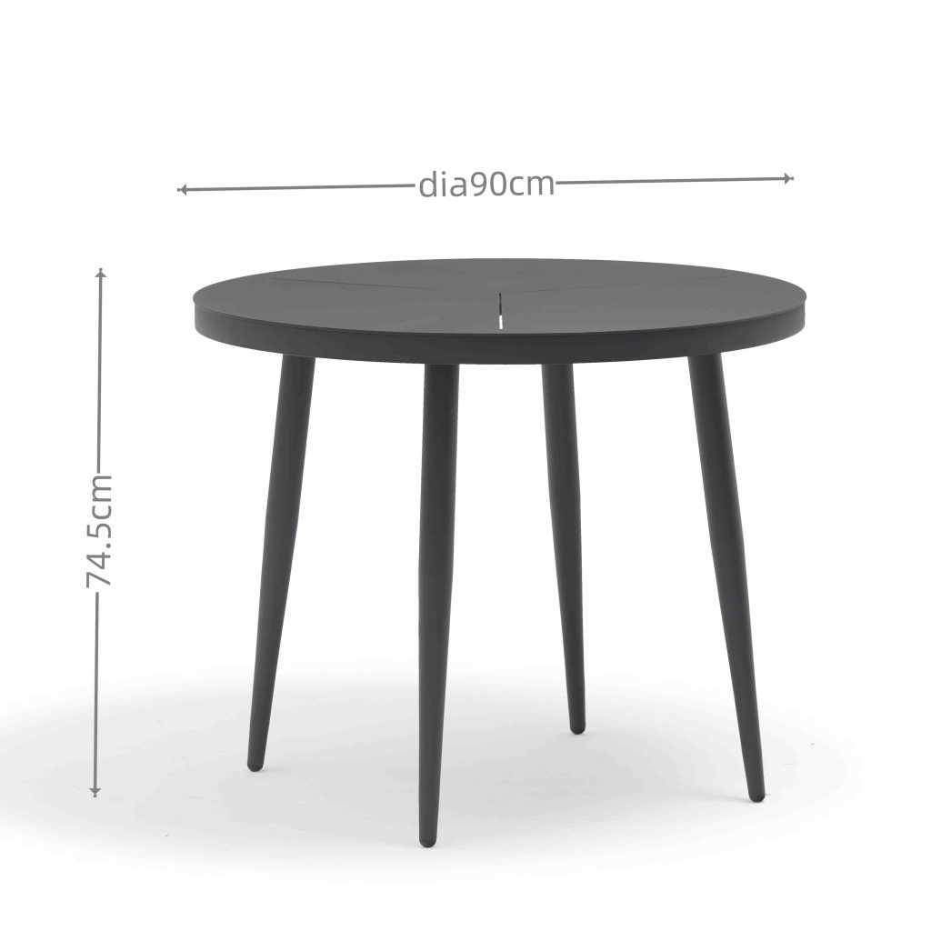 Patio dining set: Strong aluminum frame (no rust like iron!) – sturdy, chic for daily use.