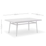 Aluminum dining set – smooth frame, low-maintenance, modern vibe for your patio.