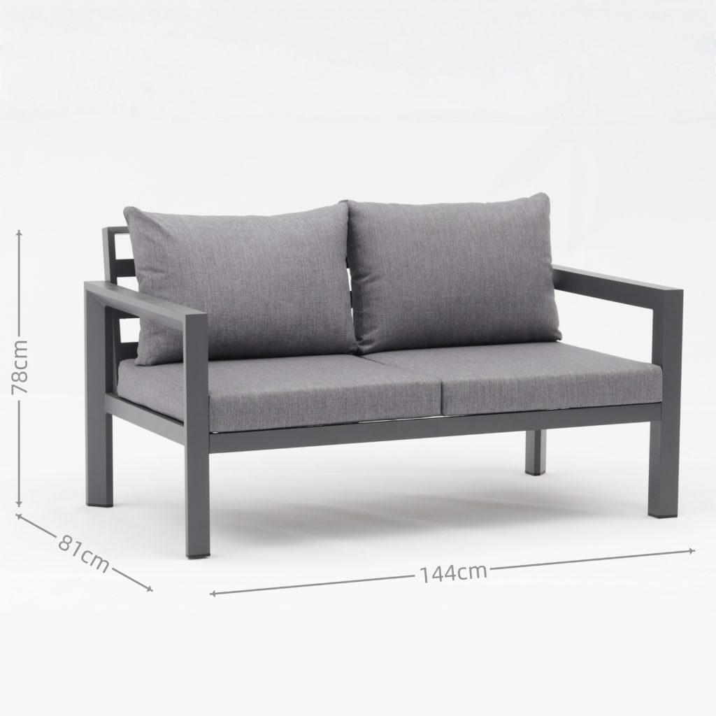Stylish All – Aluminum Frame Sofa: Cozy Cushions for Outdoors(S251 SET)