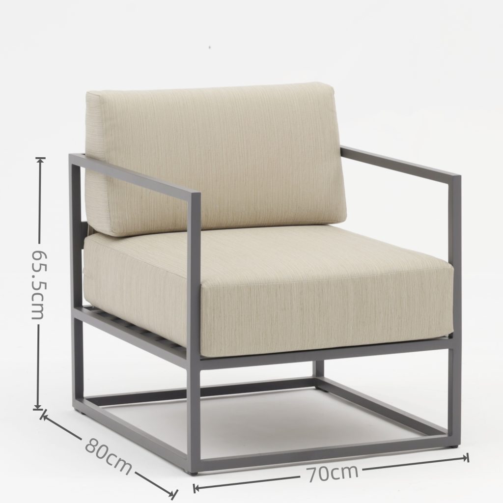 All – Aluminum Frame Sofa: Cushioned Comfort for Patio & Garden(S246 SET)