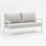 All – Aluminum Frame Sofa: Cushioned Comfort for Patio & Garden(S238EF)