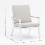 All – Aluminum Frame Sofa: Cushioned Comfort for Patio & Garden(S238EF)