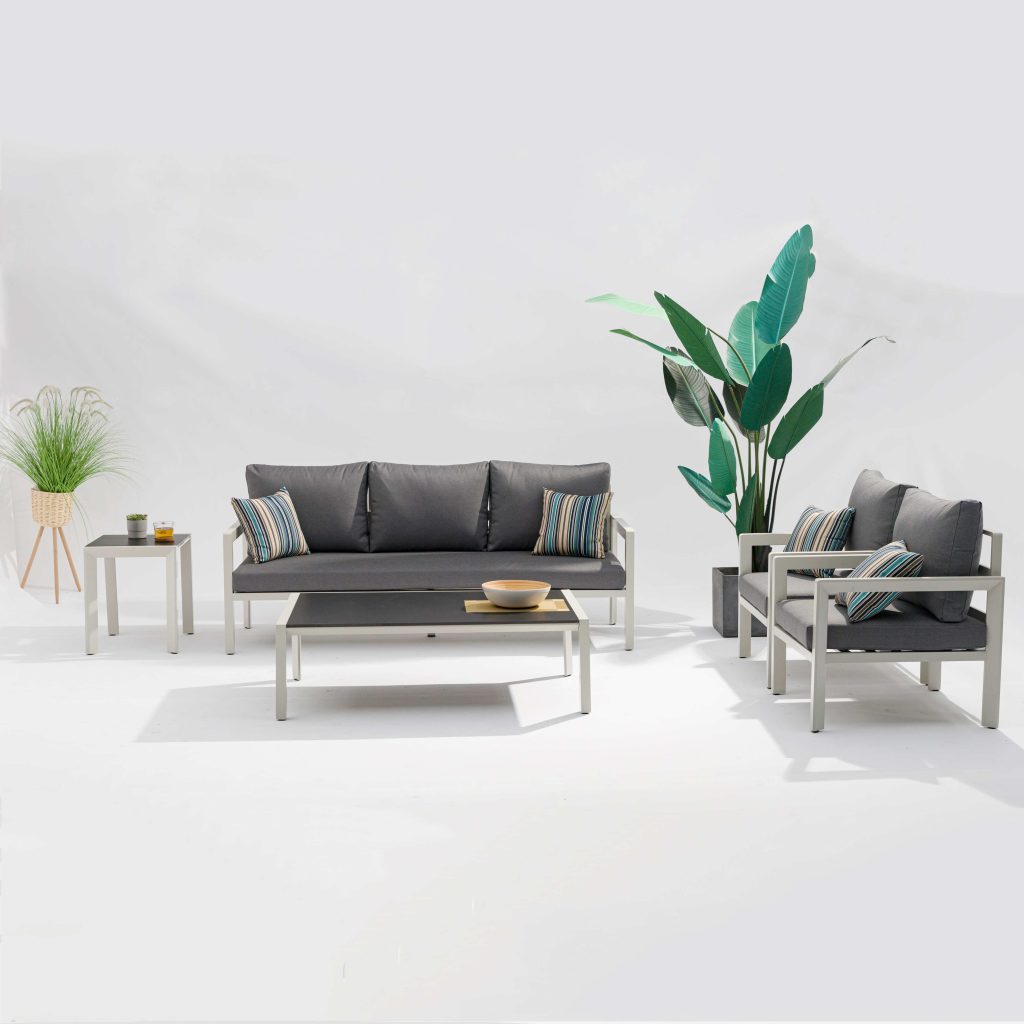 All – Aluminum Outdoor Sofa: Soft Cushions, Sturdy Frame Combo(S231 SET)