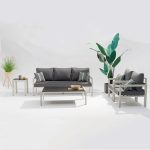 All – Aluminum Outdoor Sofa: Soft Cushions, Sturdy Frame Combo(S231 SET)