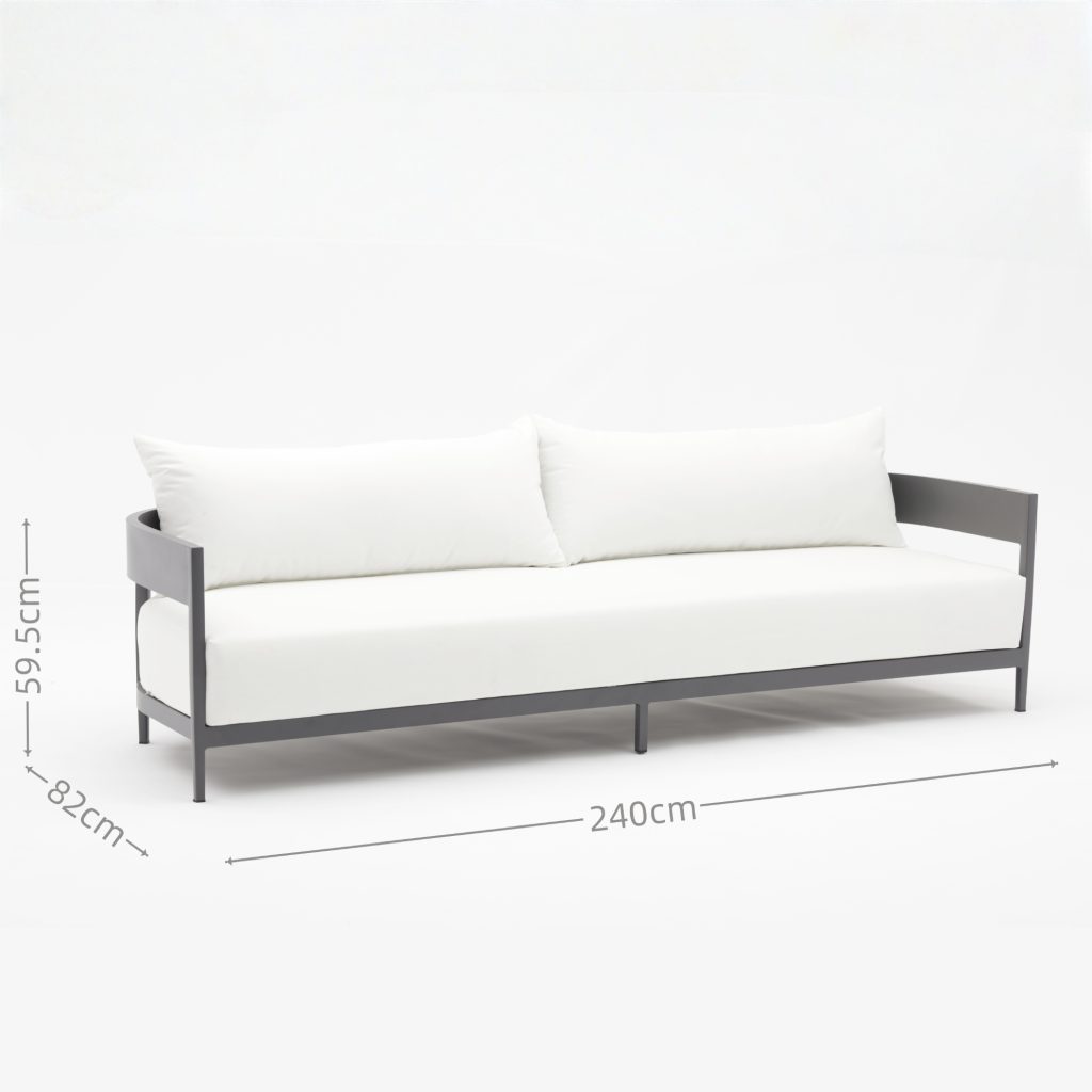 Stylish All – Aluminum Frame Sofa: Cozy Cushions for Outdoors(S250 SET)