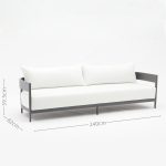 Stylish All – Aluminum Frame Sofa: Cozy Cushions for Outdoors(S250 SET)