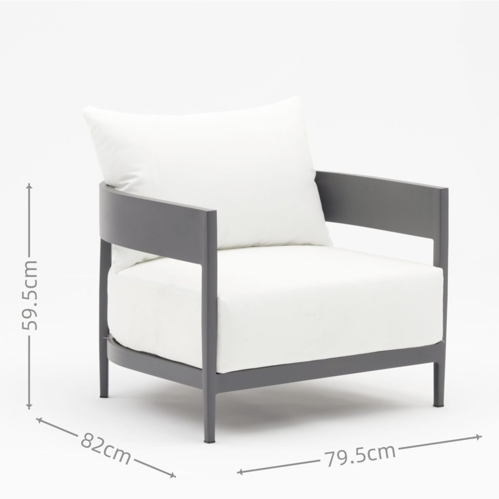 Stylish All – Aluminum Frame Sofa: Cozy Cushions for Outdoors(S250 SET)