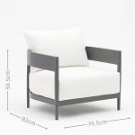 Stylish All – Aluminum Frame Sofa: Cozy Cushions for Outdoors(S250 SET)
