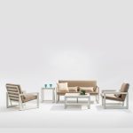 All – Aluminum Frame Sofa: Cushioned Comfort for Patio & Garden