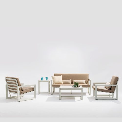 All – Aluminum Frame Sofa: Cushioned Comfort for Patio & Garden