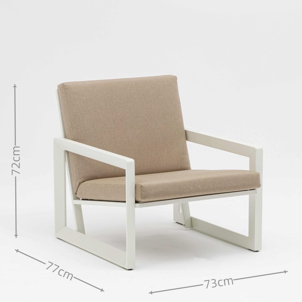All – Aluminum Frame Sofa: Cushioned Comfort for Patio & Garden