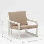 All – Aluminum Frame Sofa: Cushioned Comfort for Patio & Garden