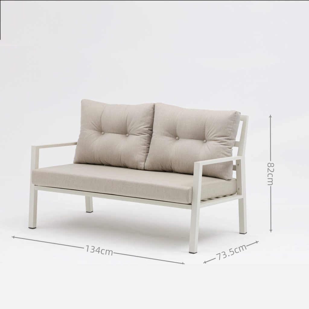All – Aluminum Frame Sofa: Cushioned Comfort for Patio & Garden
