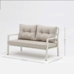 All – Aluminum Frame Sofa: Cushioned Comfort for Patio & Garden