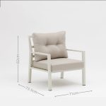 All – Aluminum Frame Sofa: Cushioned Comfort for Patio & Garden