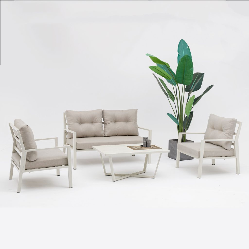 All – Aluminum Frame Sofa: Cushioned Comfort for Patio & Garden