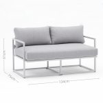 All – Aluminum Frame Outdoor Sofa: PE Rattan Weave + Plush Cushions(S245 SET)