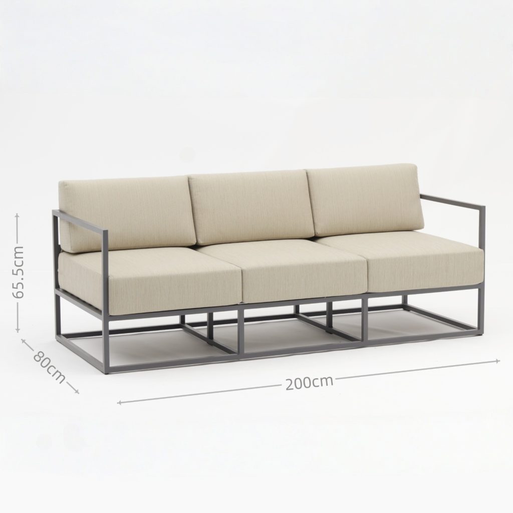 All – Aluminum Frame Sofa: Cushioned Comfort for Patio & Garden(S246 SET)