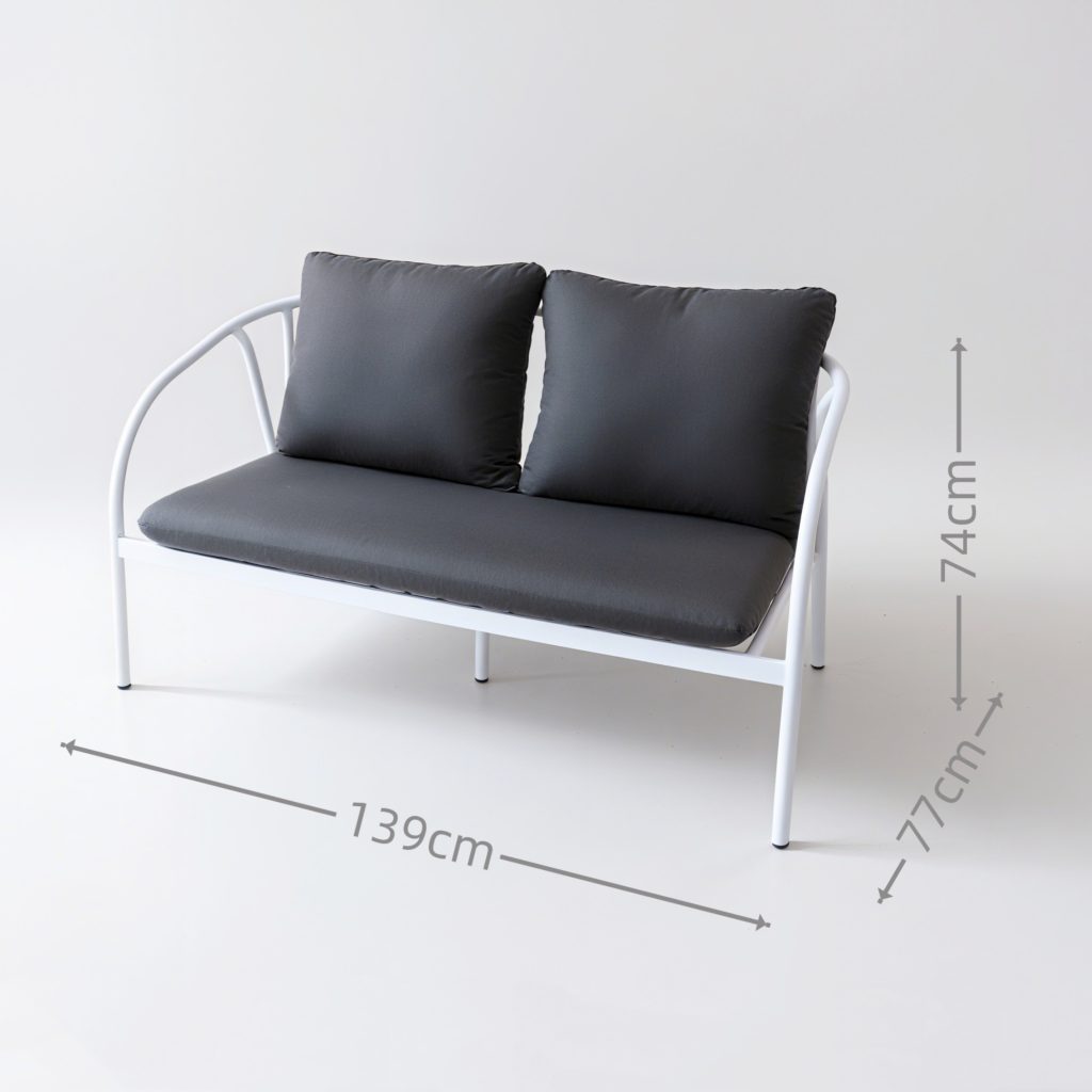 All – Aluminum Frame Sofa: Cushioned Comfort for Patio & Garden(S269)