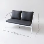 All – Aluminum Frame Sofa: Cushioned Comfort for Patio & Garden(S269)