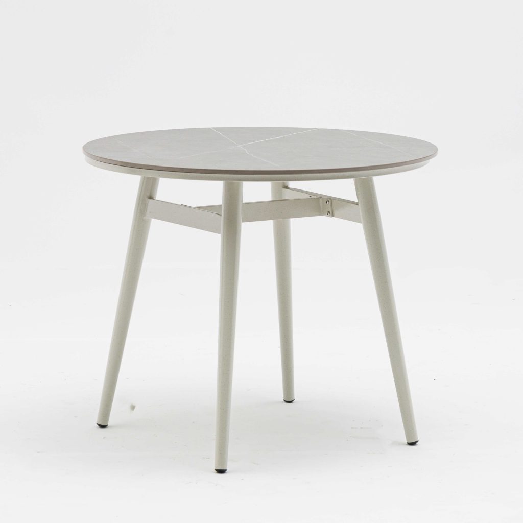 Aluminum-frame dining set – no rust, perfect for coastal areas (stands up to salt air!).YT316&S234T