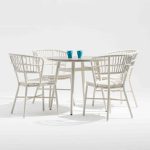 Aluminum-frame dining set – no rust, perfect for coastal areas (stands up to salt air!).YT316&S234T