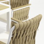 Aluminum-frame dining set – no rust, perfect for coastal areas (stands up to salt air!).TC123&YT318