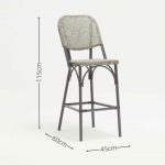 Aluminum Textylene Bar Stool（B80H）