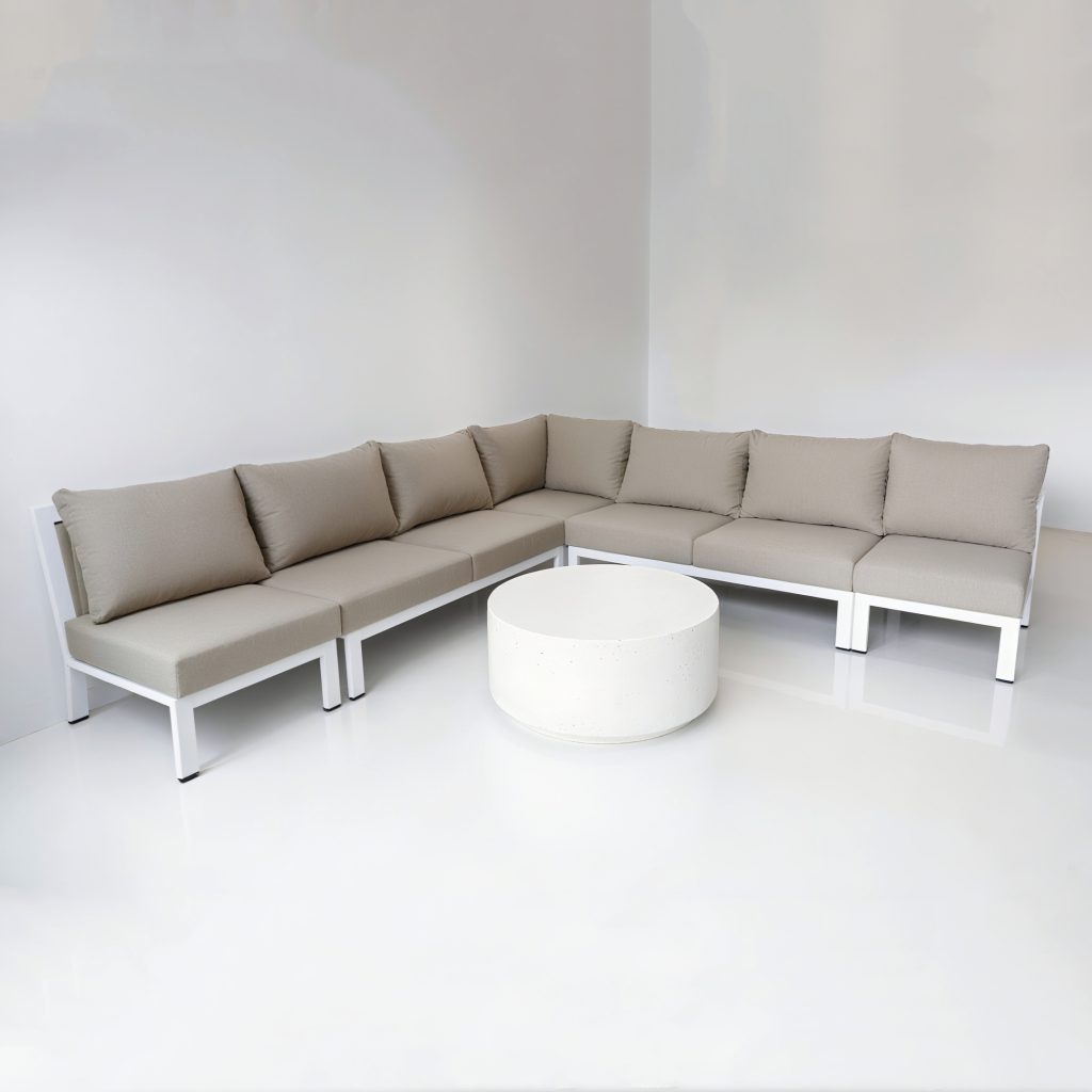 All – Aluminum Frame Sofa: Cushioned Comfort for Patio & Garden(S243)