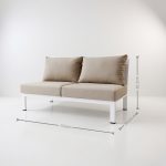 All – Aluminum Frame Sofa: Cushioned Comfort for Patio & Garden(S243)