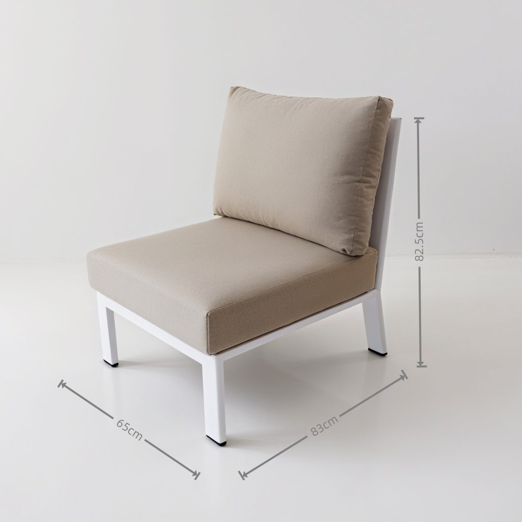 All – Aluminum Frame Sofa: Cushioned Comfort for Patio & Garden(S243)