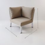 All – Aluminum Frame Sofa: Cushioned Comfort for Patio & Garden(S243)