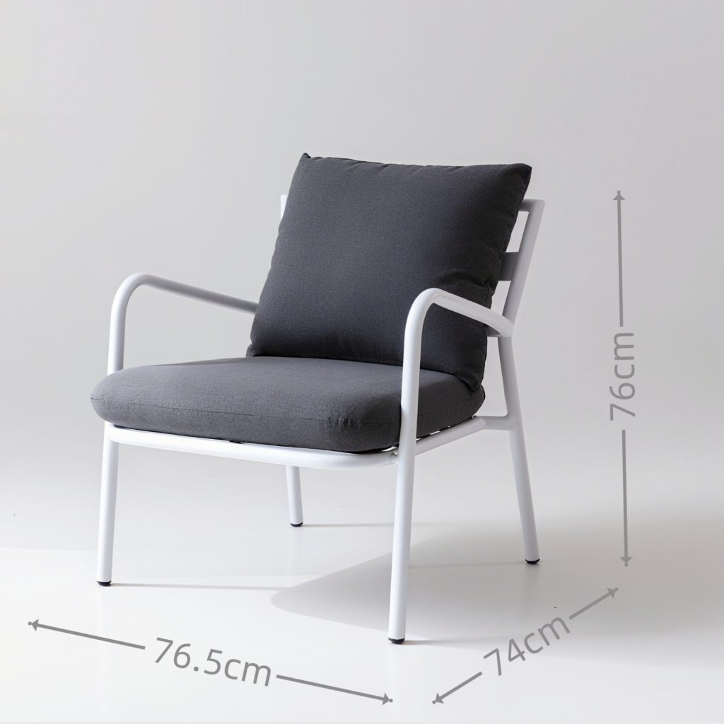 All – Aluminum Frame Sofa: Cushioned Comfort for Patio & Garden(S270)