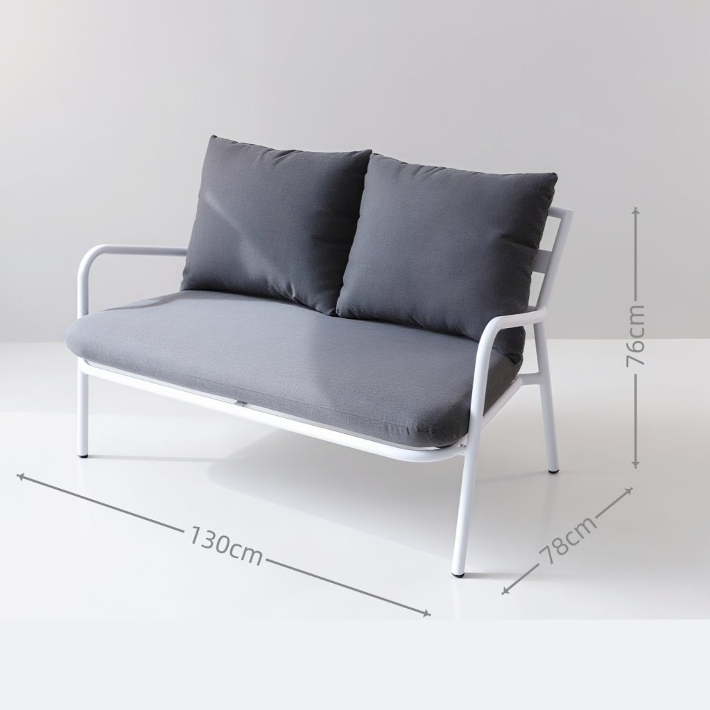 All – Aluminum Frame Sofa: Cushioned Comfort for Patio & Garden(S270)