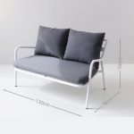All – Aluminum Frame Sofa: Cushioned Comfort for Patio & Garden(S270)