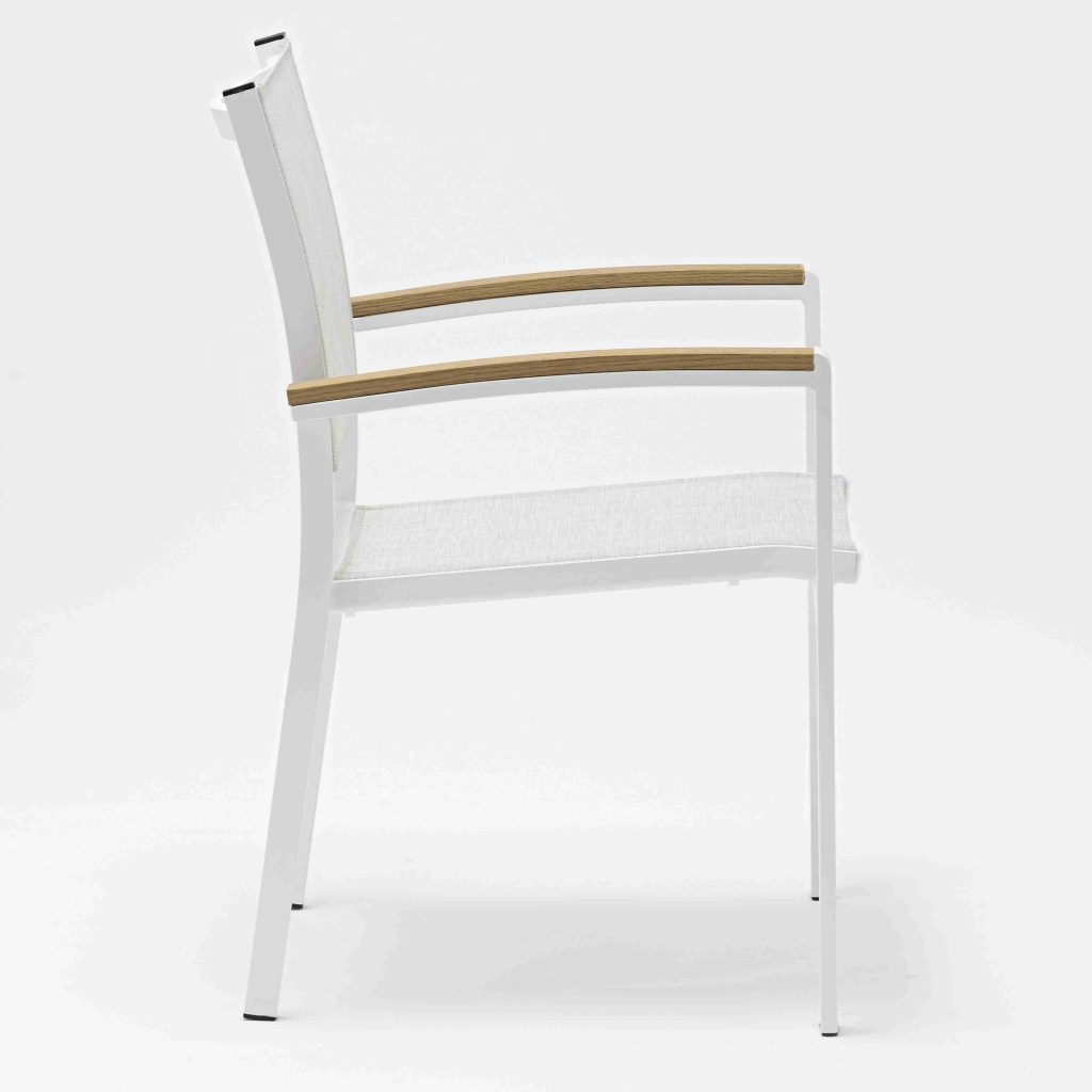 Aluminum-frame dining set – no rust, perfect for coastal areas (stands up to salt air!）（TC115B+YB202B)